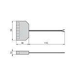 Блок распред. L806-PC, 12V/24V, 3А, для конн. L813 на 6 парал. подключ., с каб.200 мм для источника пит., фото 2