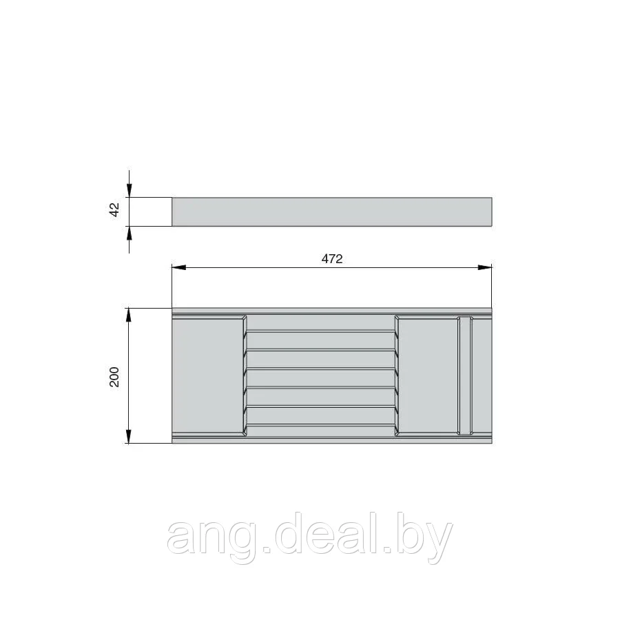 Scandi Вставка для кухонных ножей (200*472мм), отделка под дуб - фото 2 - id-p208650933