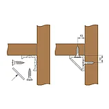 Уголок-крепление каркаса с 2-мя отверстиями и крышечкой, отделка бежевый (за 100 штук), фото 3