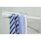 Выдвижной держатель для галстуков, отделка алюминий полированный + транспарент, фото 2