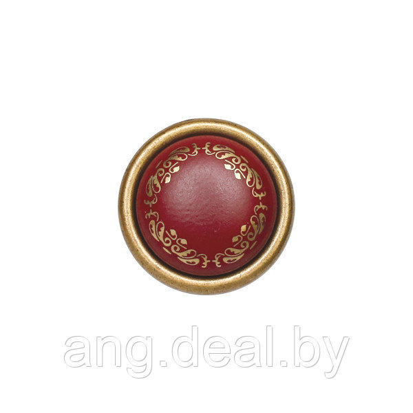 Ручка-кнопка, отделка бронза античная "Флоренция" + керамика "Бордо" (1 винт М4х22 + 1 винт М4х25) - фото 3 - id-p208647132
