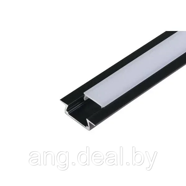 Профиль 2206 для LED подсветки врезной, L=3000 мм, отделка алюминий черный (анодировка) - фото 4 - id-p208651999