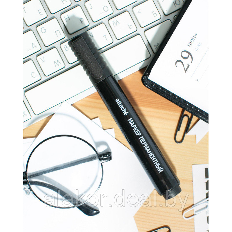 Маркер перманентный универсальный Attache Economy черный 2-3 мм - фото 5 - id-p208656883