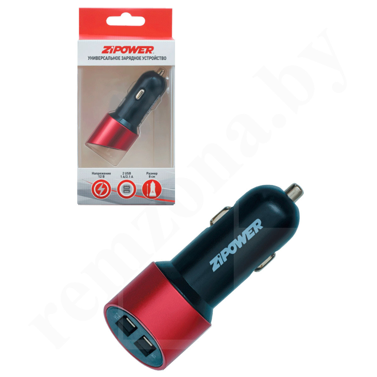Разветвитель (автомобильное зарядное устройство) прикуривателя на 2 USB ZIPOWER PM6659 - фото 1 - id-p208657350