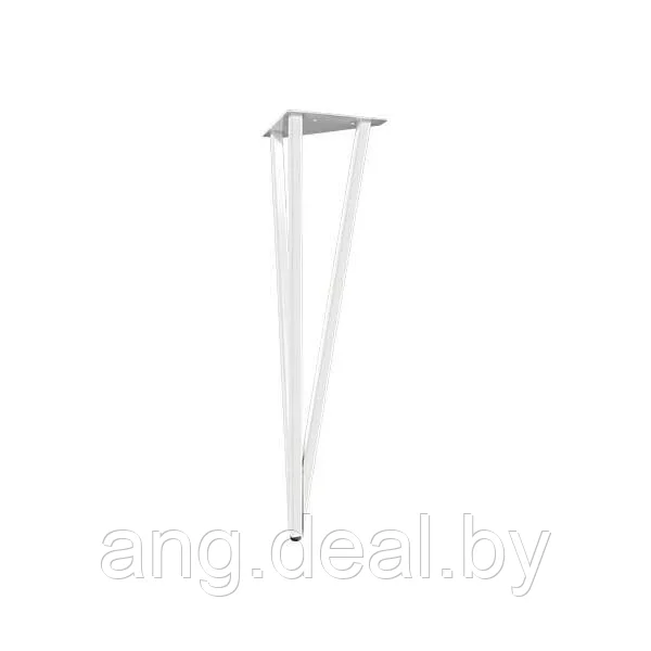 Нога для стола Риза, h.720, отделка белый бархат (матовый) - фото 1 - id-p208648205