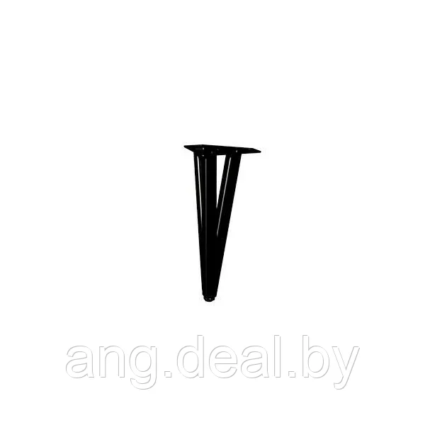 Ножка декоративная Риза, h.250, отделка черный бархат (матовый)