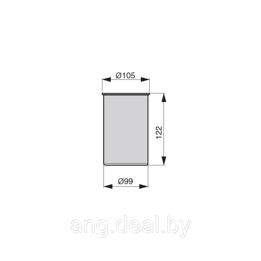 Стакан для столовых приборов, d.99.5, h.122, отделка сталь нержавеющая - фото 2 - id-p208652085