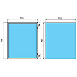 920 New Фасад рамочный 716 х 596 под стекло, отделка черная ( покраска ), фото 2