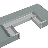 Комплект емкостей 300х200/70 для п-образного ящика, цвет серый, фото 3