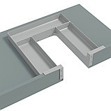 Комплект емкостей 150х300/70 для п-образного ящика, цвет серый, фото 3