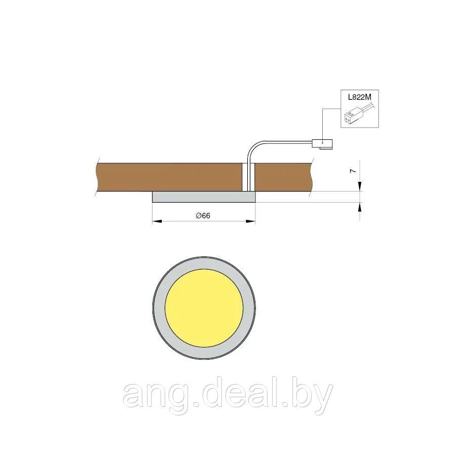 Комплект из 2-х светильников Led Matrix R, 2W/24V, 4000К, отделка белый - фото 2 - id-p208650200