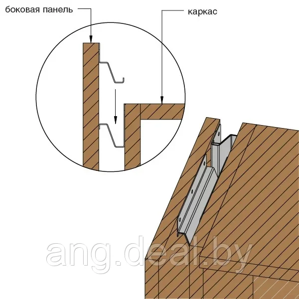 Комплект держателей боковой стенки для каркасов с вертикальными профилями GOLA - фото 2 - id-p208653167