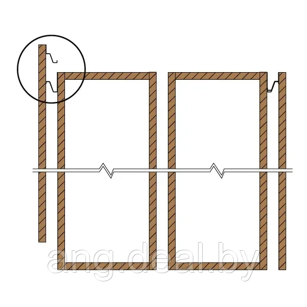 Комплект держателей боковой стенки для каркасов с вертикальными профилями GOLA - фото 3 - id-p208653167