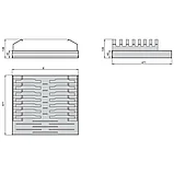 Сетка для посуды в нижнюю базу 800 вкладная в ящик, отделка черный бархат (матовый), фото 2