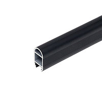 Образец LED профиль-штанга 1530 с рассеивателем черным, отделка черный (анодировка)