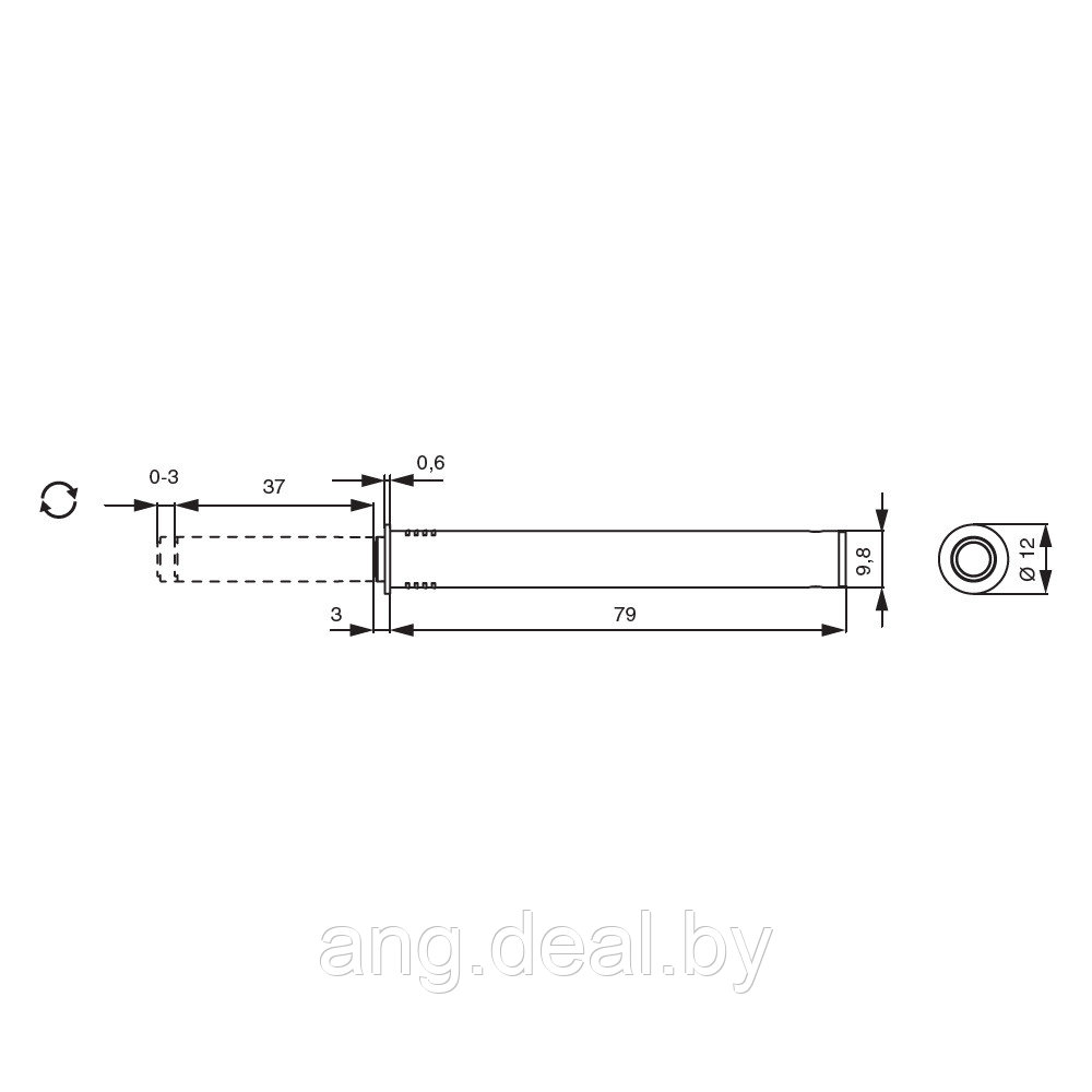 Push-Latch 37 Защелка врезная с магнитом, цвет белый - фото 2 - id-p208654297