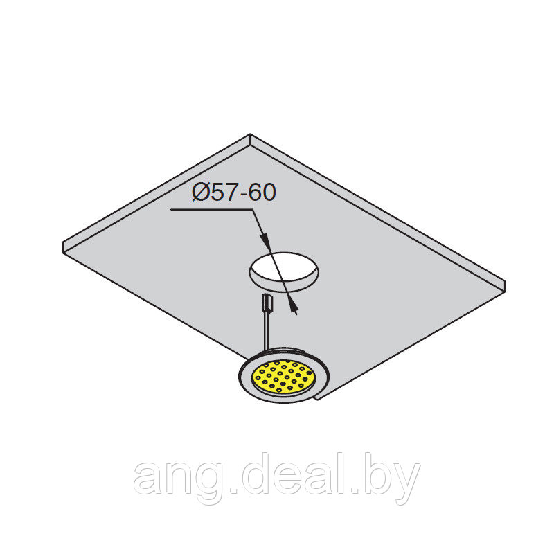 Комплект из 3-х врезных светильников LED Metris V12, (3*1,6W), 12V, 3050-3250K с источником питания, отделка - фото 3 - id-p208654443