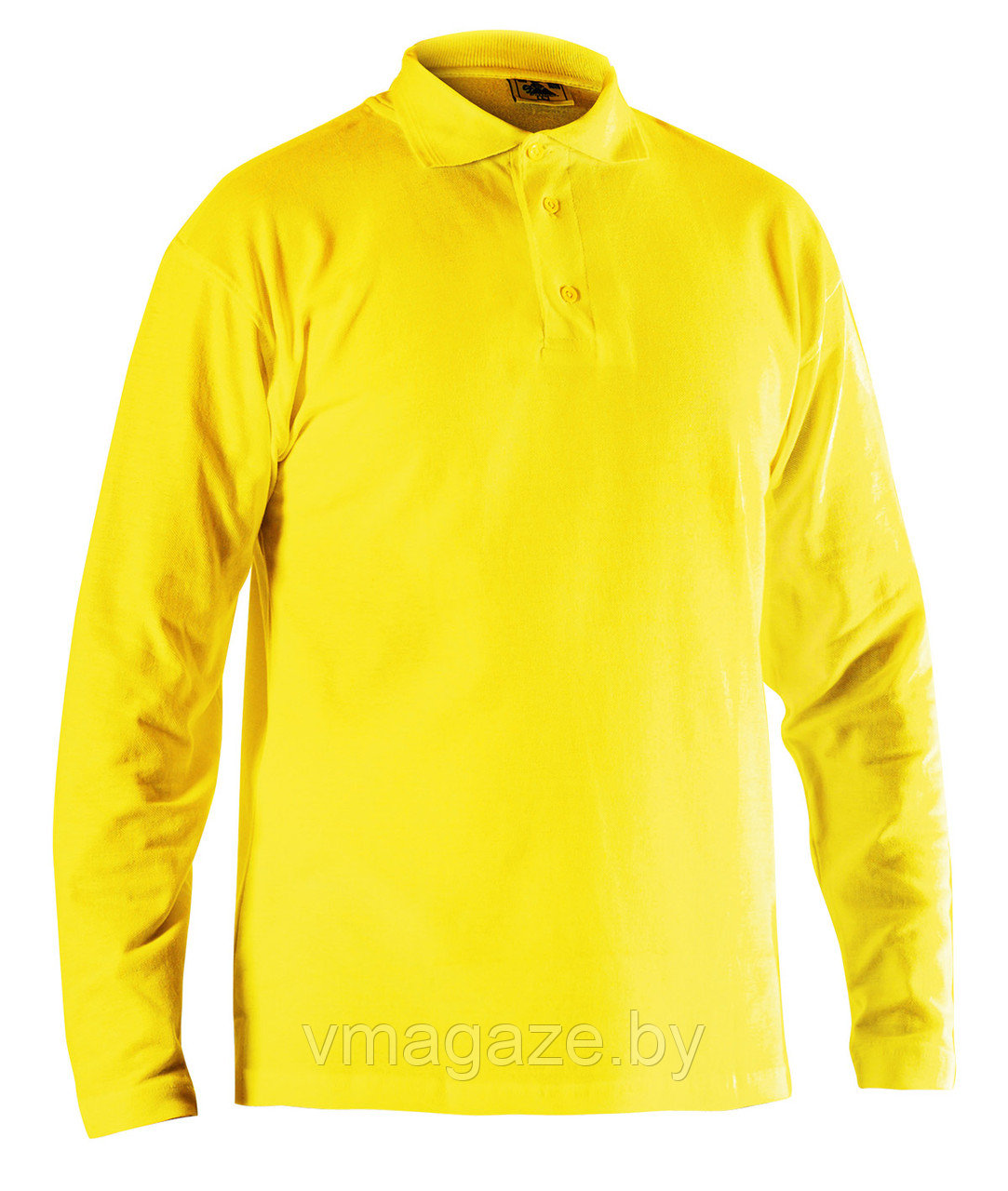 Рубашка Поло с длинным рукавом(цвет желтый)