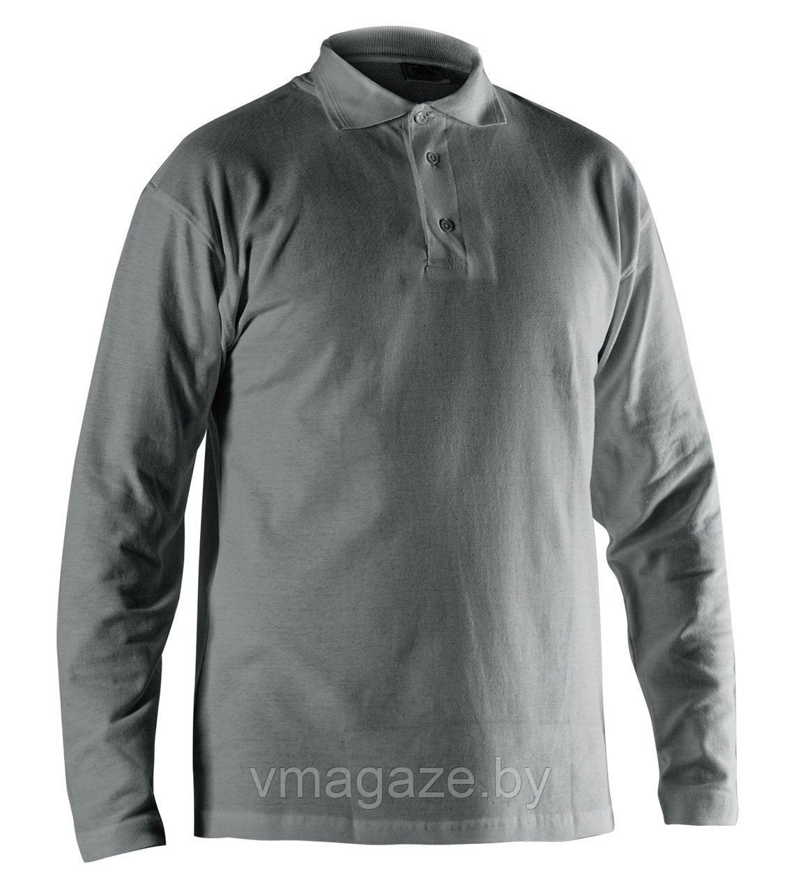 Рубашка Поло с длинным рукавом(цвет серый) - фото 1 - id-p208661191