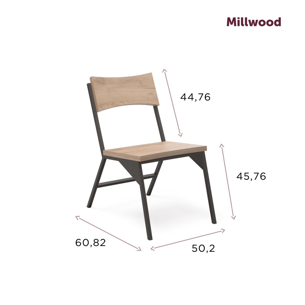 Millwood Стул Ингер, ЛДСП Белый / Металлокаркас Черный - фото 1 - id-p208664079