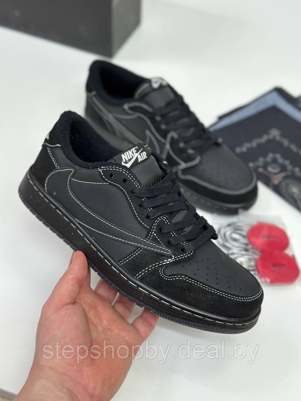 Кроссовки Jordan 1 Retro Low OG SP Travis Scott Black Phantom - фото 3 - id-p208667758