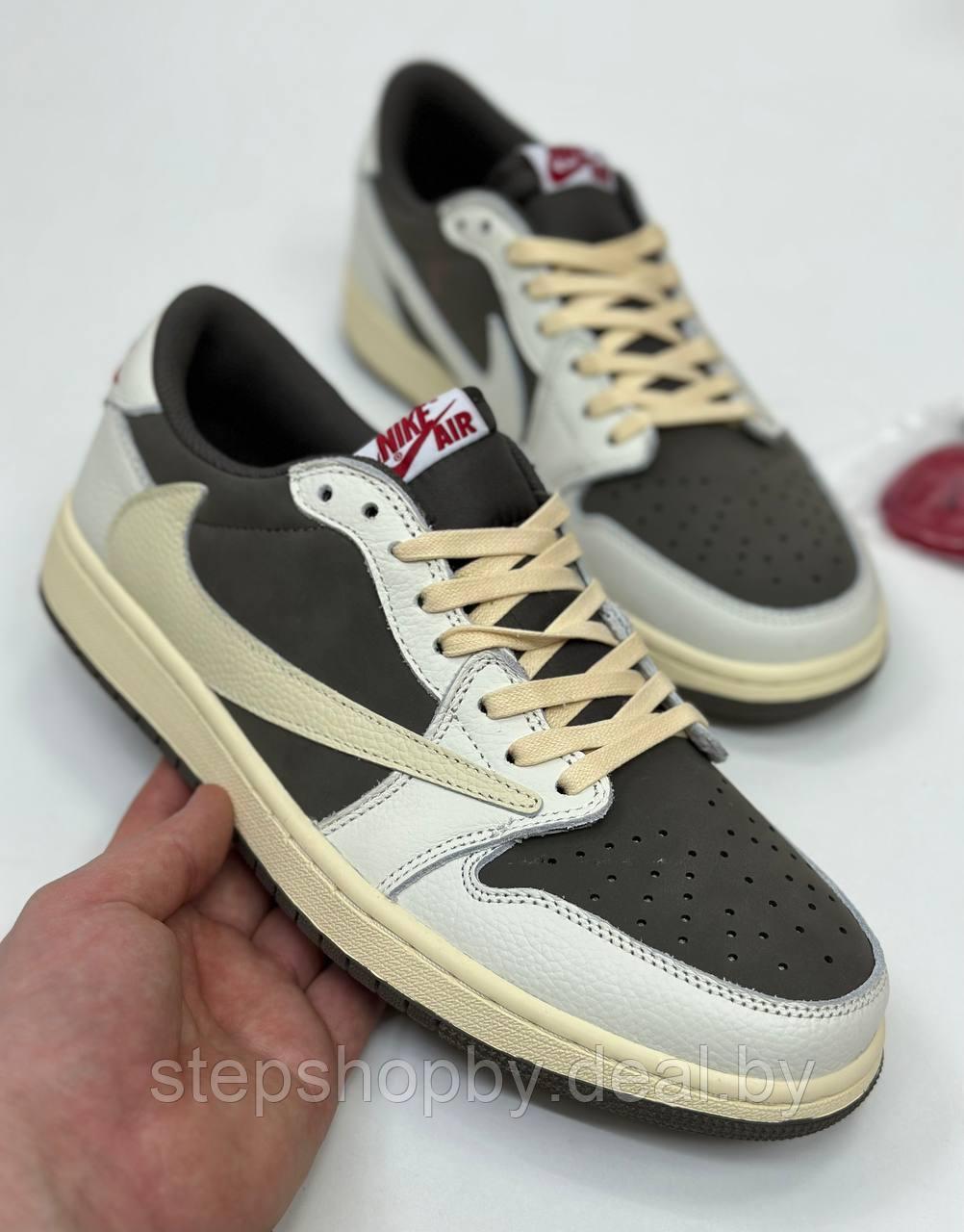 Кроссовки Jordan 1 Retro Low OG SP Travis Scott Reverse Mocha - фото 1 - id-p208667772