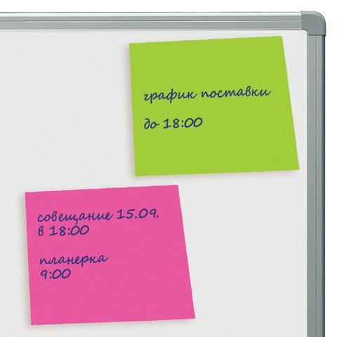 Блок самоклеящийся (стикеры), BRAUBERG, НЕОНОВЫЙ, 76х76 мм, 400 листов, 5 цветов - фото 5 - id-p208667652