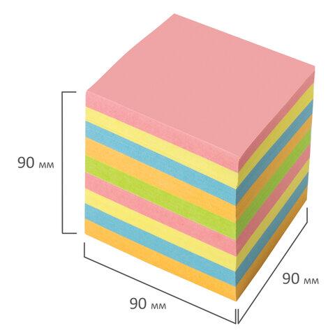 Блок для записей BRAUBERG непроклеенный, куб 9х9х9 см, цветной - фото 3 - id-p208667904