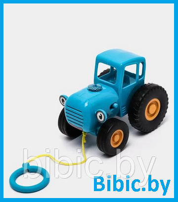 Детская интерактивная музыкальная игрушка Синий трактор со светом звуком. Герои мультфильма "Едет трактор"