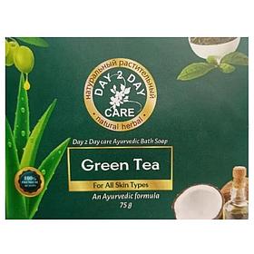 Мыло аюрведическое натуральное Зеленый чай Green tea Day 2 Day 75г