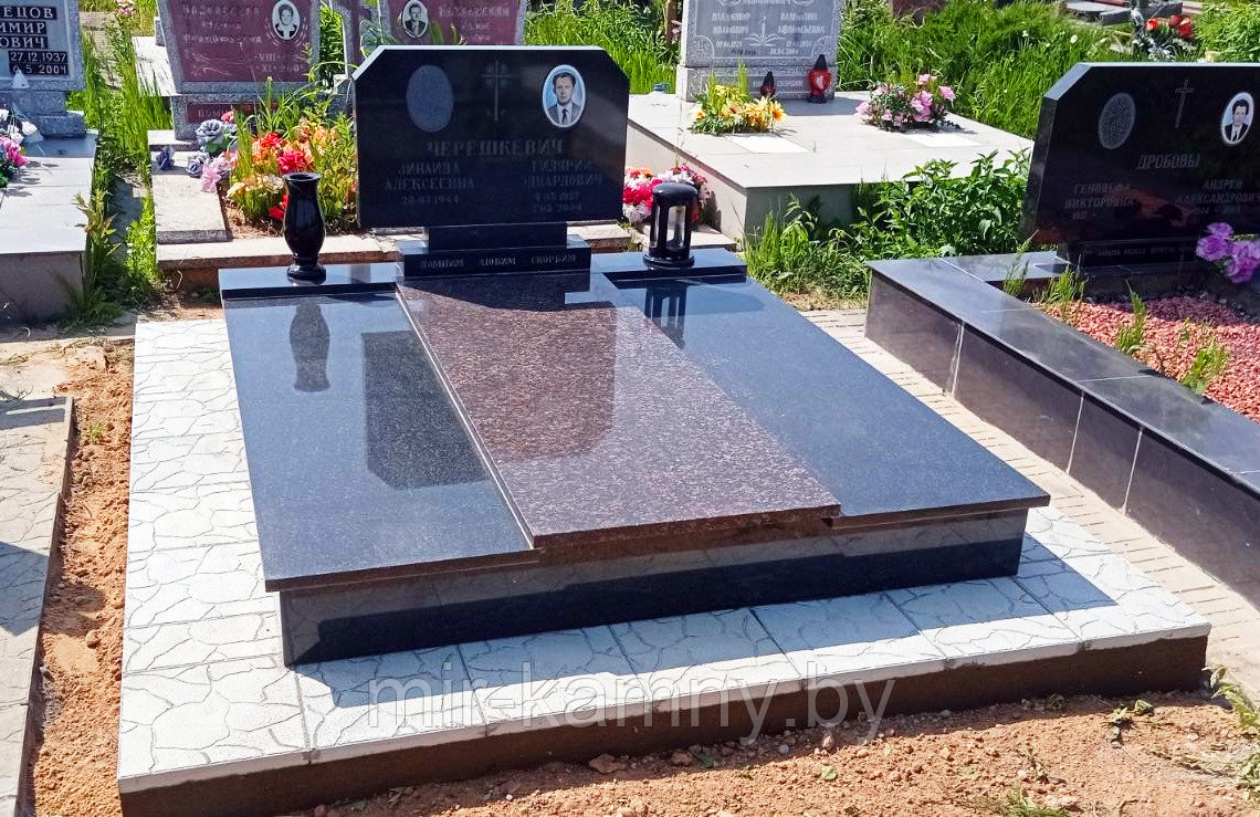 КЛАССИЧЕСКОЕ ДВОЙНОЕ НАДГРОБИЕ С ПОДХОРОНЕНИЕМ