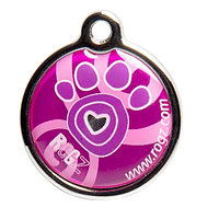 Кулон- адресник Rogz id-TAGZ Pink Paw, 3,1см