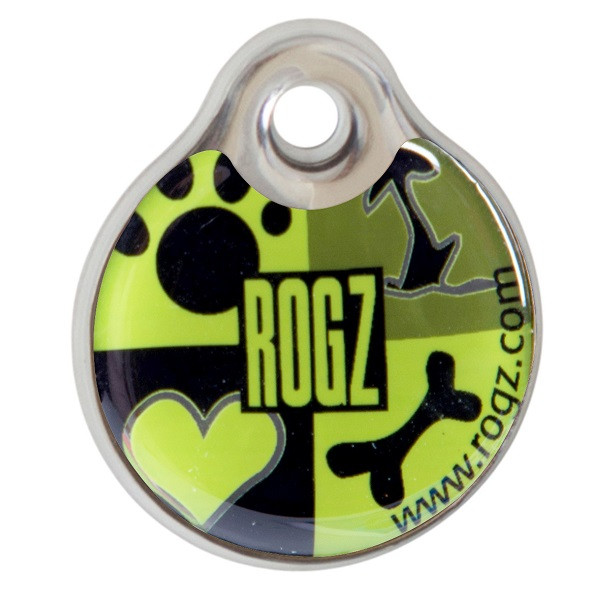 Кулон адресник пластиковый для собак ROGZ id-TAGZ Lime Juice, 3,4см - фото 1 - id-p208676646