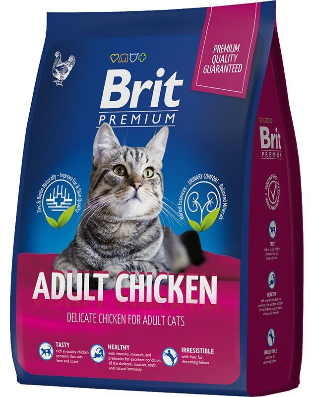 Brit Premium Adult Cat (Курица), 400 гр - фото 1 - id-p208675663