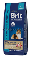 Brit Premium Sensitive All Breed Dog (ягненок и индейка), 15 кг