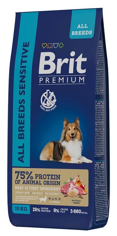 Brit Premium Sensitive All Breed Dog (ягненок и индейка), 15 кг - фото 5 - id-p208675668