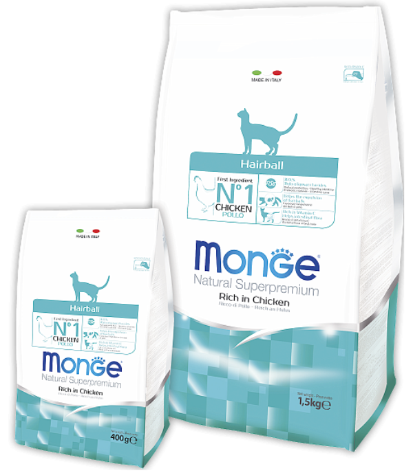 Monge Hairball cat (курица), 1,5 кг - фото 1 - id-p208678688