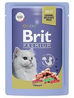 Brit Premium Пауч для взрослых кошек (Форель в желе), 85г