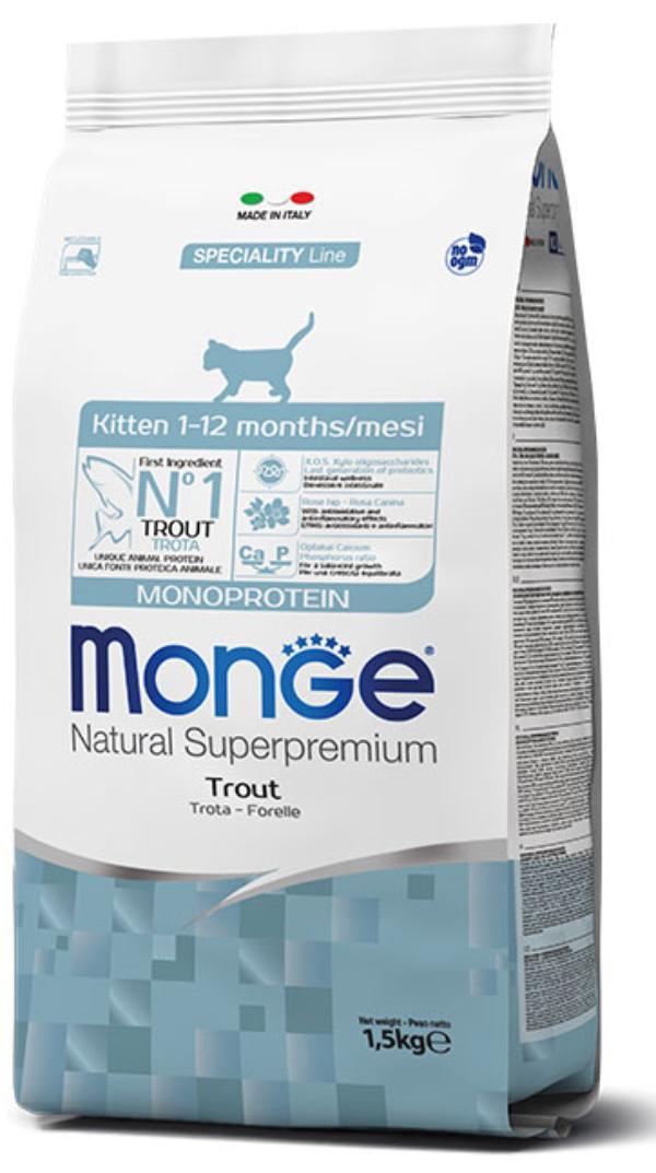 Monge Monoprotein Kitten (форель), 1,5 кг - фото 1 - id-p208678697