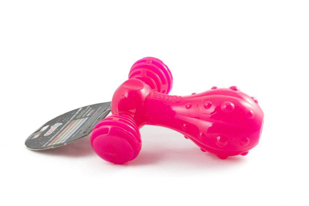 Игрушка для собак COMFY DENTAL мятный молот розовый для лакомств с ароматом мяты - фото 1 - id-p208675747