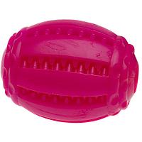 Игрушка для собак COMFY DENTAL мятный мяч для рэгби розовый для лакомств плавающий с ароматом мяты