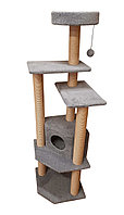 Cat House Игровой комплекс "Торнадо" серый (джут), 180 см