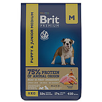 Brit Premium Puppy and Junior Medium (курица), 8 кг