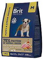 Brit Premium Puppy and Junior Medium (курица), 1 кг