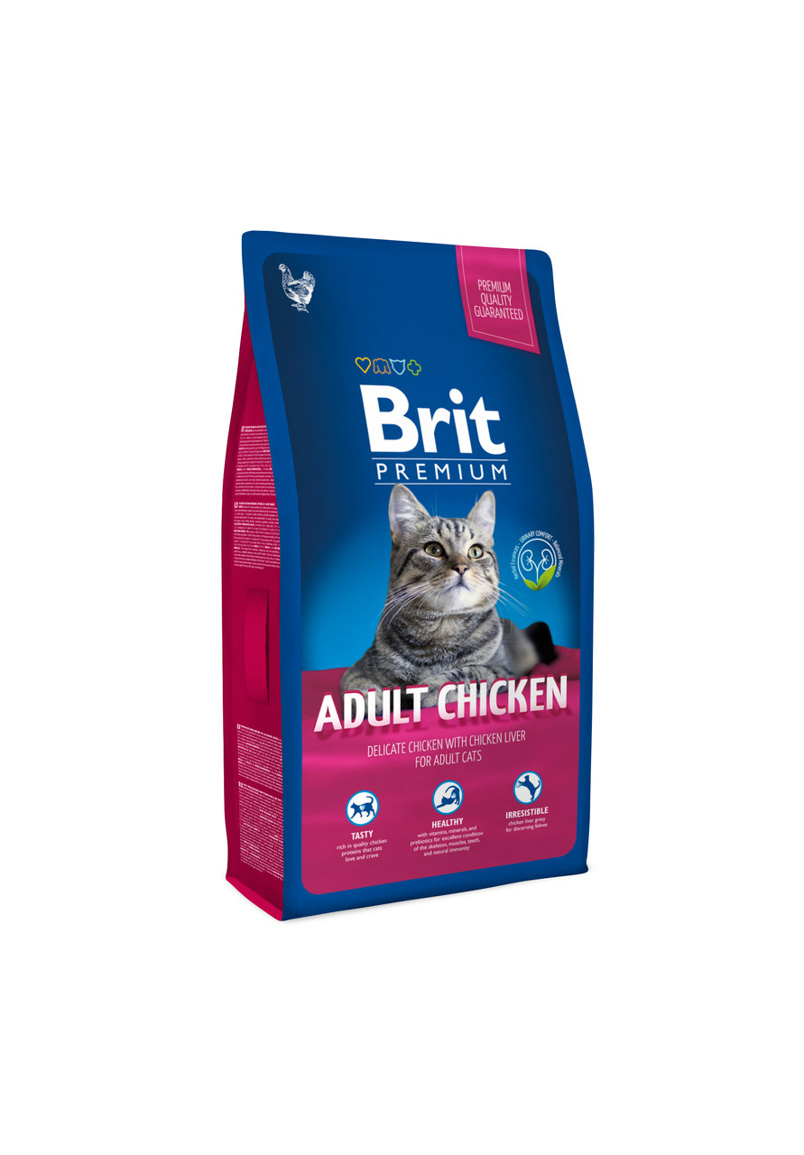 Brit Premium Adult Cat (Курица), 8 кг - фото 1 - id-p208676193