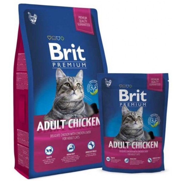 Brit Premium Adult Cat (Курица), 8 кг - фото 2 - id-p208676193