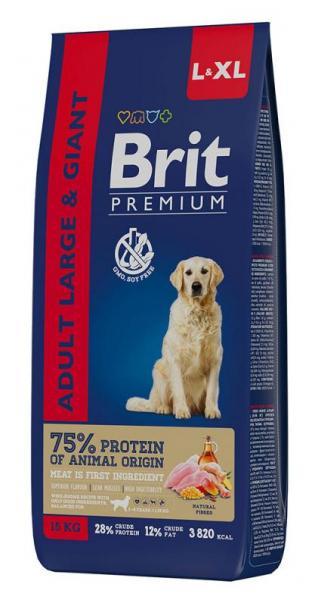 Brit Premium Dog Adult Large and Giant (Курица), 15 кг - фото 1 - id-p208676194