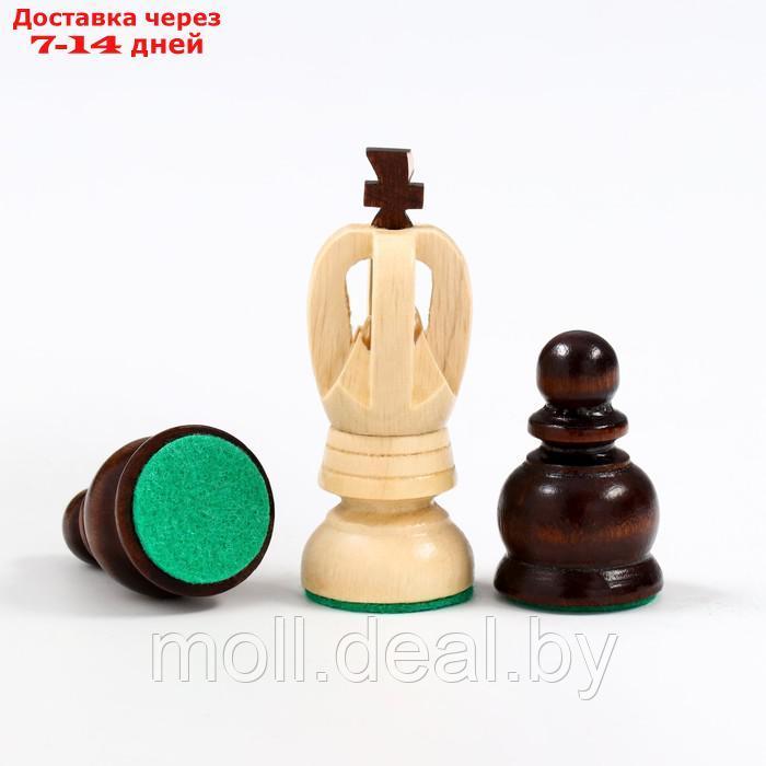 Шахматы "Королевские", 44 х 44 см, король h=8 см, пешка h-4.5 см - фото 4 - id-p208642087