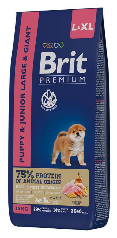 Brit Premium Junior Large and Giant (Курица), 15 кг - фото 1 - id-p208676195