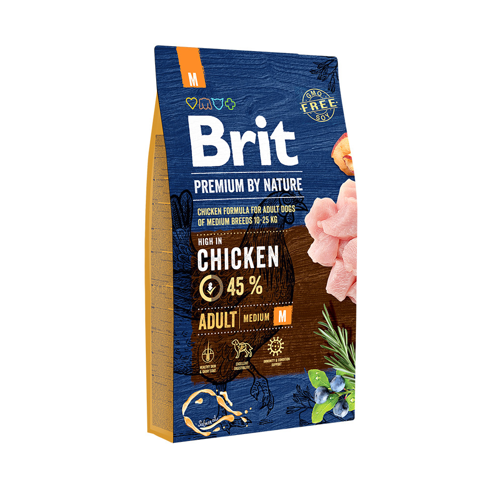 Brit Premium Dog Adult Medium (Курица),1 кг - фото 1 - id-p208676196